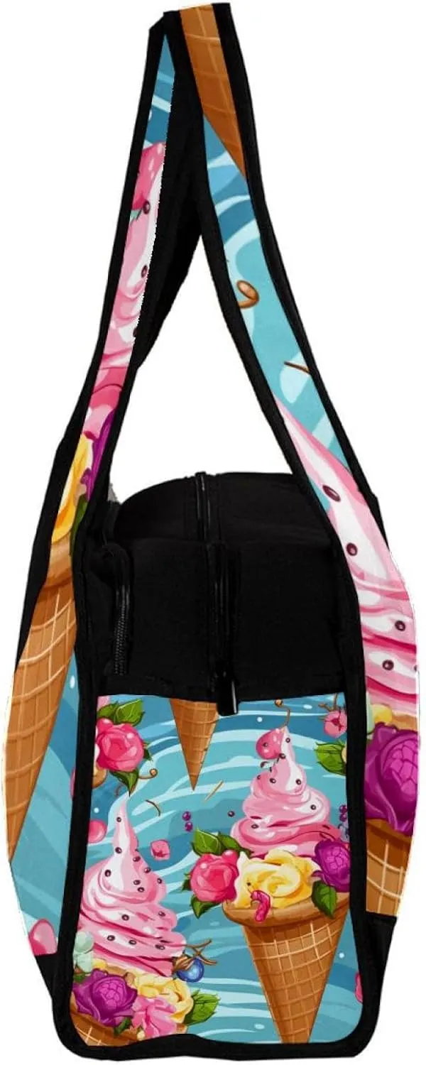 Gym Bag for Women,Small Gym Bag for Men,Celebrate Holiday Ice Cream,Overnight Bag