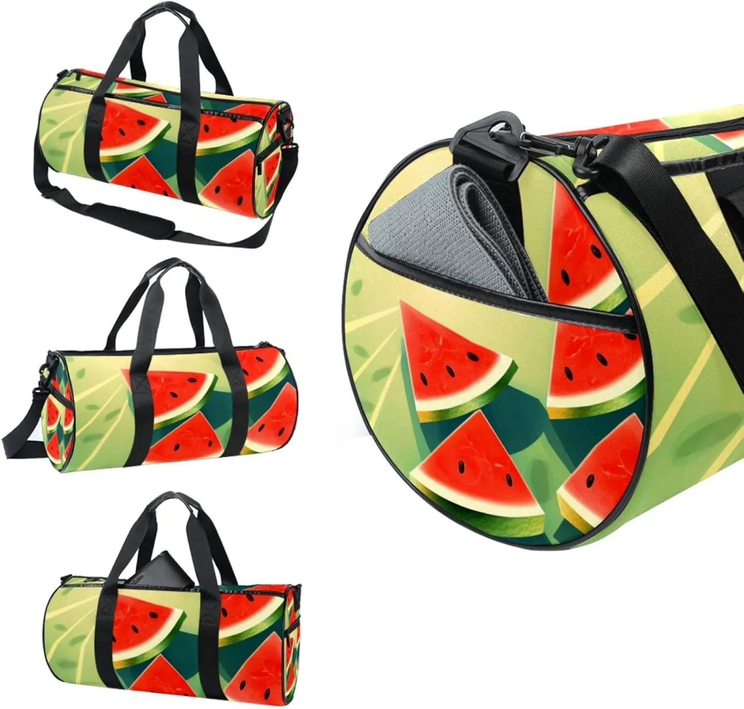 Gym Bag for Women,Small Gym Bag for Men,Watermelon Green,Overnight Bag