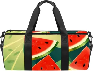 Gym Bag for Women,Small Gym Bag for Men,Watermelon Green,Overnight Bag