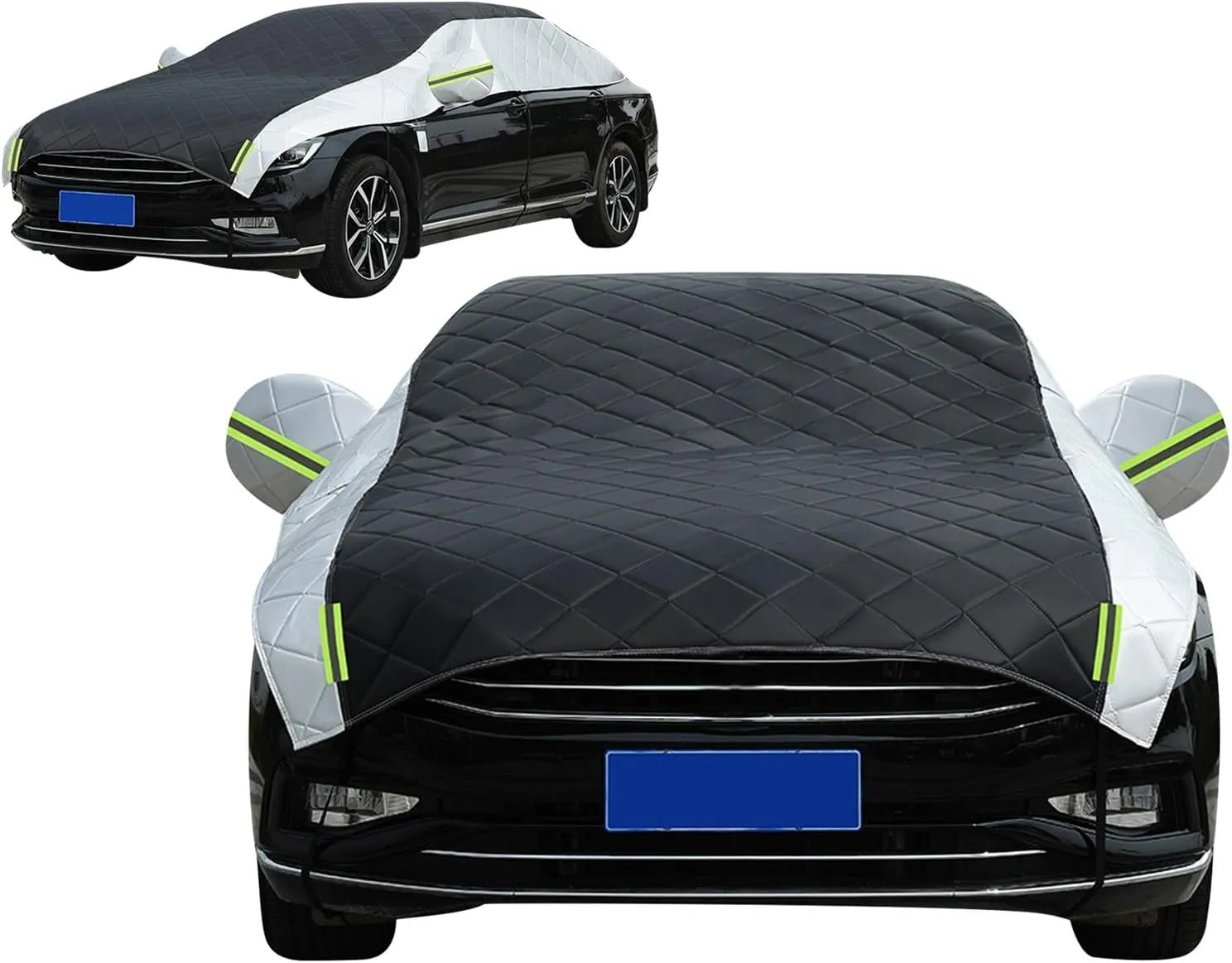 Hail Protector Car Cover Compatible with Mazda Biante 2008- -2018, Half Car Cover for Hail Protection Protector Blanket, Outdoor Q0318