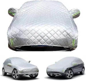 Hail Protector Car Cover Compatible with Mazda Biante 2008- -2018, Half Car Cover, Waterproof All Weather 4-Layer Thickened Cotton All Weather,Sun Rain Dust,Custom Fit H1X