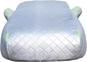 Hail Protector Car Cover Custom Fit for Fiat Doblo Maxi, 5 Layers Thicken Hail Padded Car Cover, All-Weather Protection, with Zipper Door and Reflective Strips f54m