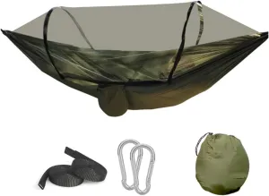 Hammock Camping Equipment Shelters Outdoor Garden Swings Furniture Survival Travel Garden Furniture Sets Hanging Hammock Mosquito Net Camping Essentials(Army Green)
