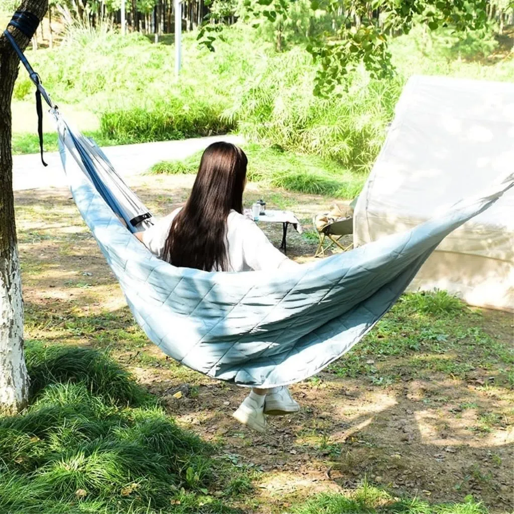 Hammock Double Hammock Outdoor Swing Canvas Outdoor Canvas Anti-Rollover Swing Hammock Outdoor Home Canvas Hanging Chair Hammock Outdoor(Yellow)