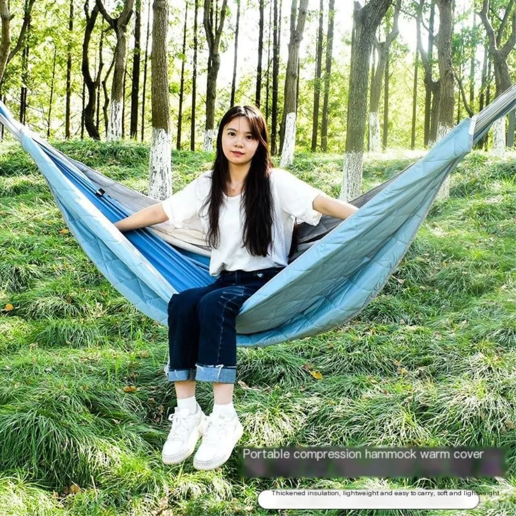 Hammock Double Hammock Outdoor Swing Canvas Outdoor Canvas Anti-Rollover Swing Hammock Outdoor Home Canvas Hanging Chair Hammock Outdoor(Yellow)
