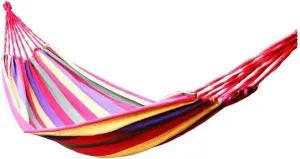 Hammock Double Lazy Outdoor Rainbow Canvas Hammock Single Double Swing Anti-Rollover Hammock Outdoor Camping Hammock Hammock Outdoor(Blue)