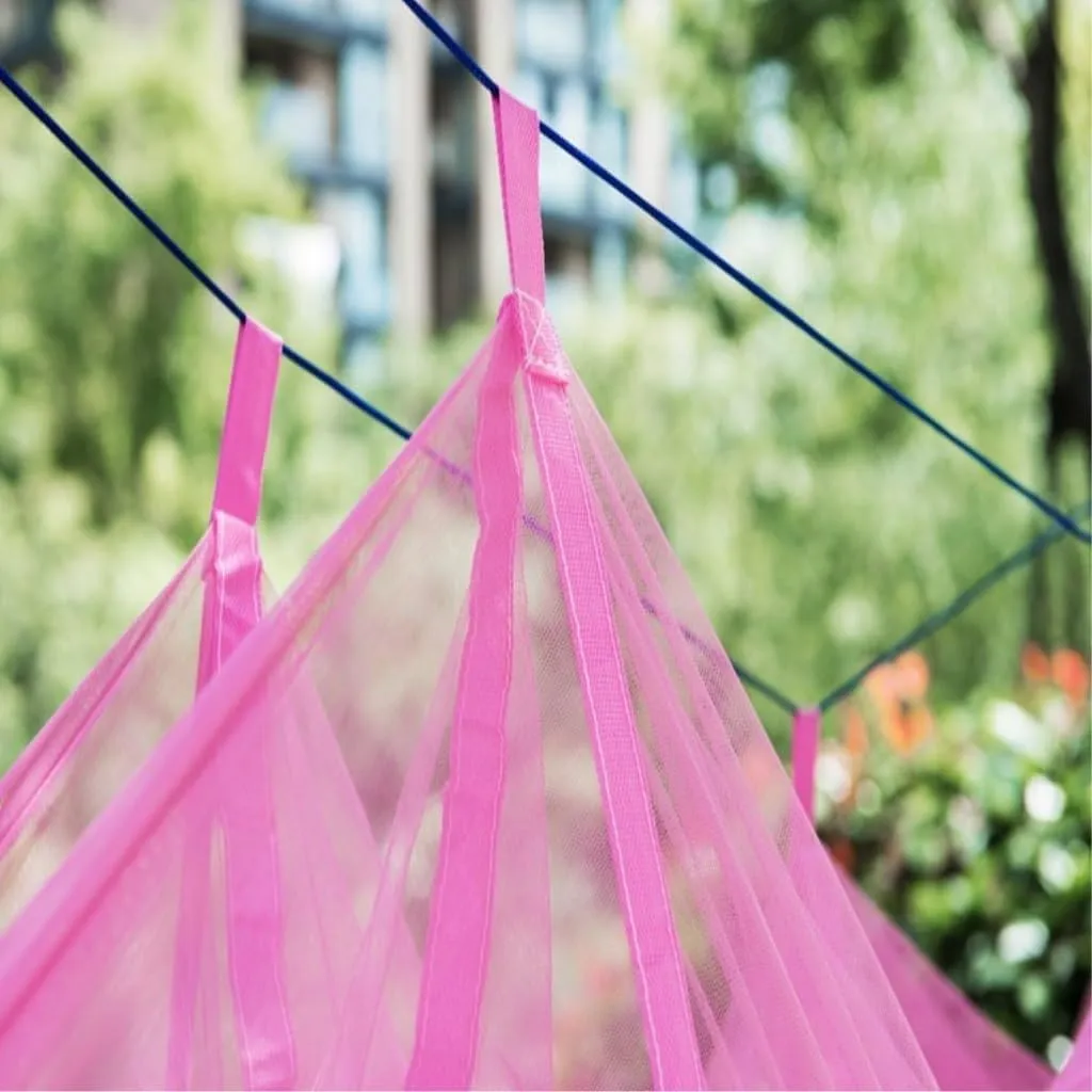 Hammock Double Mosquito Net Hammock Double Outdoor Anti-Mosquito Parachute Cloth Swing Outdoor Sleeping Hanging Tree Camping Hammock Outdoor(Blue)