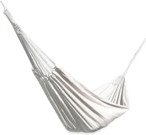 Hammock Double Outdoor Camping White Canvas Outdoor Hammock Solid Color 2 Meter Single and Double Hammock Outdoor Hammock Hammock Outdoor(200 * 150cm)