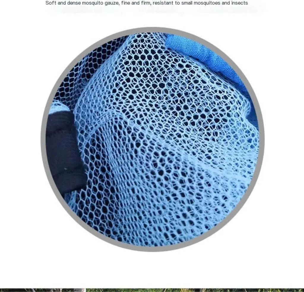 Hammock Double Outdoor Fully Automatic Quick-Opening Hammock with Mosquito Net, Outdoor Nylon Cloth Camping Pole Hammock Hammock Outdoor(Brown)