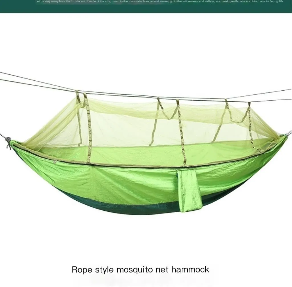 Hammock Double Outdoor Parachute Wholesale Hammock with Mosquito Net Anti-Mosquito Nylon Single Double Camping Hammock Hammock Outdoor(Blue)