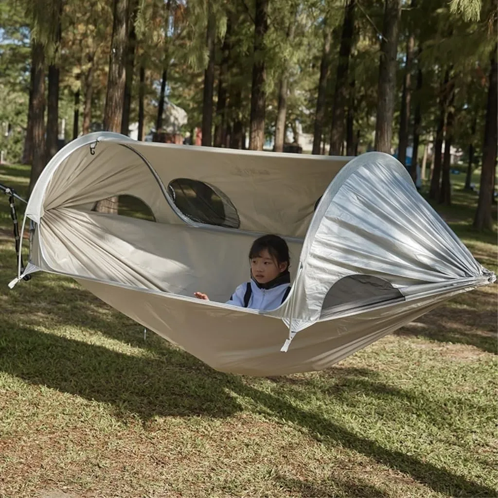 Hammock Double Space Capsule Outdoor Camping Hammock Anti-Mosquito Sunscreen Outdoor Double Swing with Mosquito Net Hammock Hammock Outdoor