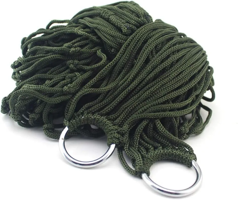 Hammock Lightweight Double Hammock, Hold Up to 120kg, Portable Hammocks for Indoor, Outdoor, Hiking, Camping, Backpacking, Travel, Backyard, Beach Swing, Green