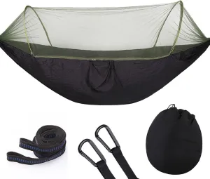 Hammock with Mosquito Net Camping Double Portable Hammock Load 200kg for Camping Hiking Backyard Outdoor Backpacking Travel with 2m Rope Buckle (Color : F, Size : 250x120cm)