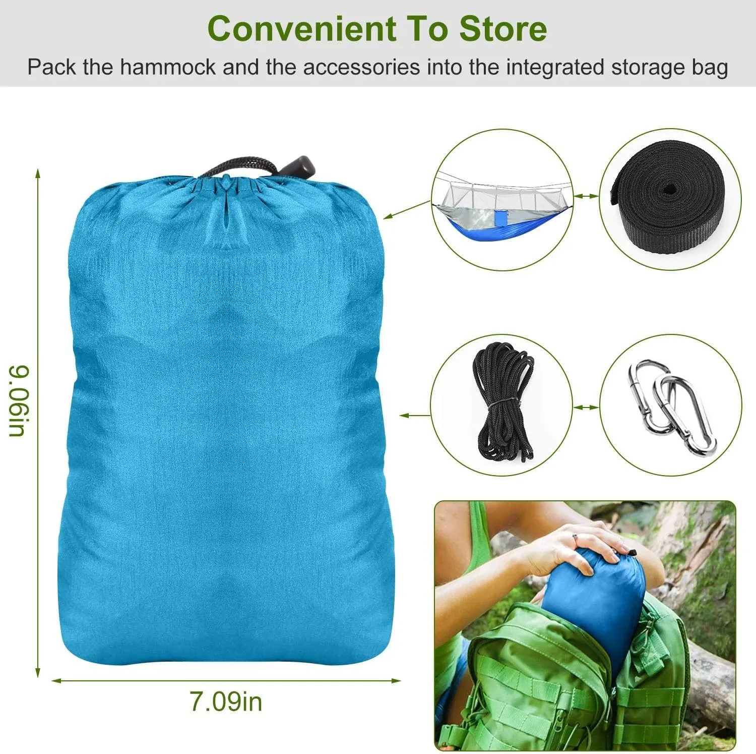 Hammock with Mosquito Net Lightweight Jungle Hammock for Trekking, Backpacking, Nylon Travel Hammock with Mosquito for Travel, Garden, Hiking, Survival (Color : B)