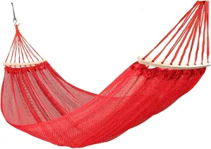 Hammocks for Outside Hanging Camping Hammock Breathable Casual Mesh Lightweight Nylon Camping for Indoor Outdoor Travel Hiking Beach Hammock Camping, Rosso