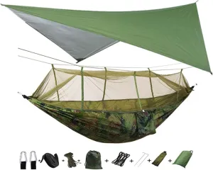 Hammocks Lightweight Portable Camping Hammock and Tent Awning Rain Fly Tarp Waterproof Mosquito Net Hammock Canopy Nylon Hammocks
