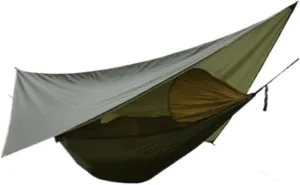 Hamock Canopy Mosquito Net Hammock Set Tent Parachute Cloth Camping Automatic Anti-Mosquito Mosquito Net Hammock Hanmock(Green)