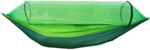 Hamock Outdoor Camping Anti-Rollover Swing Ultra-Light Breathable Anti-Mosquito Net Bed Sunscreen Camping Hammock Hanmock(Green)