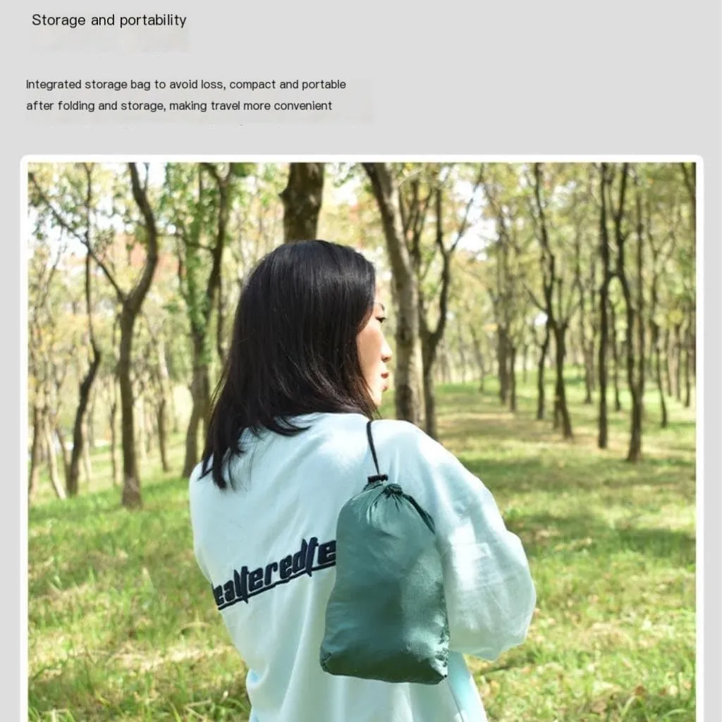 Hamock Ultra-Light Nylon Double Hammock Parachute Cloth Anti-Rollover Elastic Band Encrypted Mosquito Net Hammock Hanmock(E)