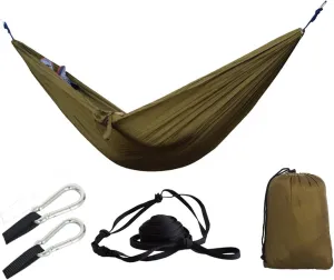 Hanging ?Chair Swing Camping Hammock, Nylon Hammock, Portable Lightweight Parachute Hammock with Tree Straps for Backpacking Camping Travel Beach Garden Outdoor Camping Gear Hammock