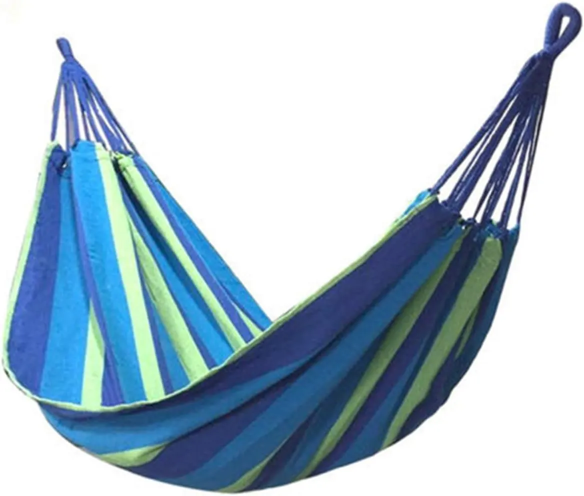 Hanging Sleeping Bed Thickened Canvas Hammock Fashion Outdoor Swing Safe for Camping Lightweight Easy to Pack