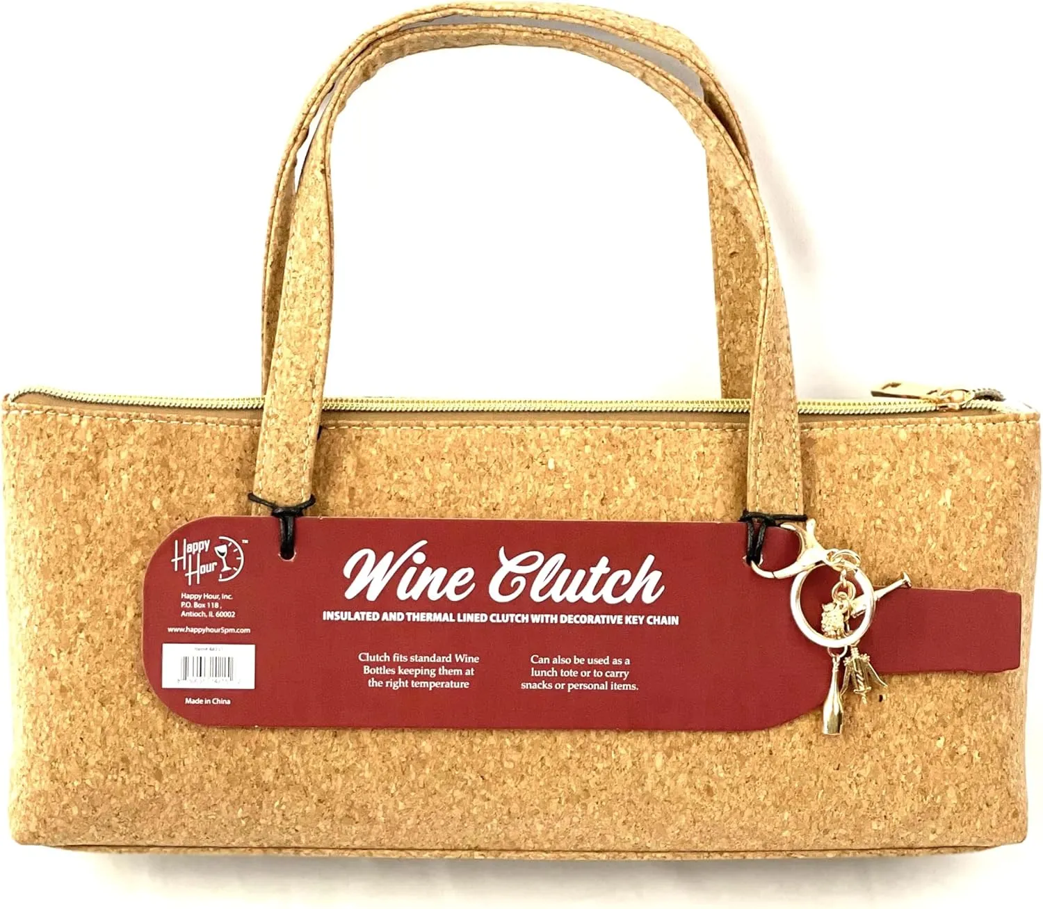 Happy Hour Insulated Wine Clutch | Bottle Carrier for Travel, Picnics & Gifts