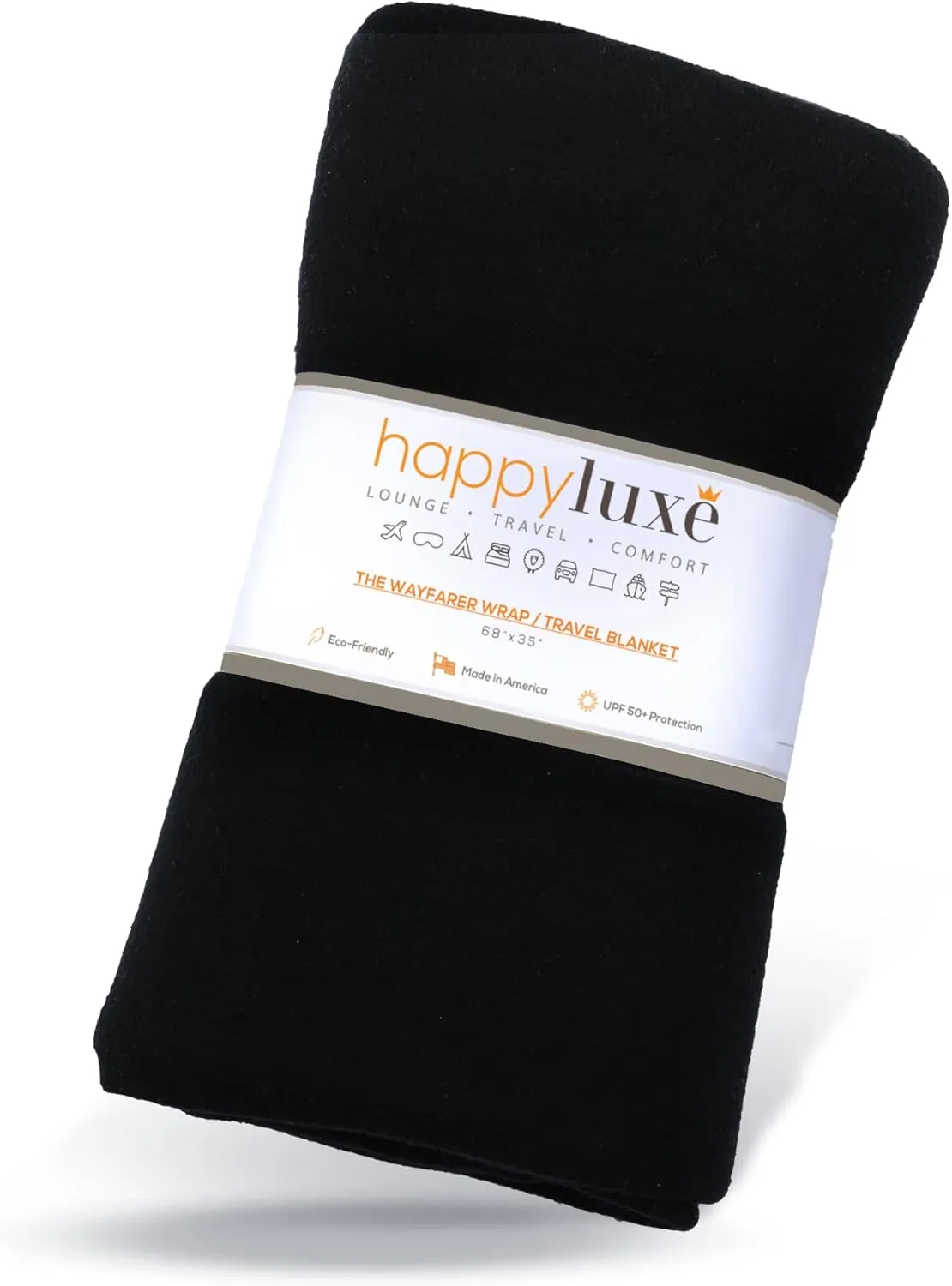 Happyluxe Travel Shawl Wraps for Women - Eco Wrap 68x35in. Pashmina Scarf, Airplane Blanket. Made In USA