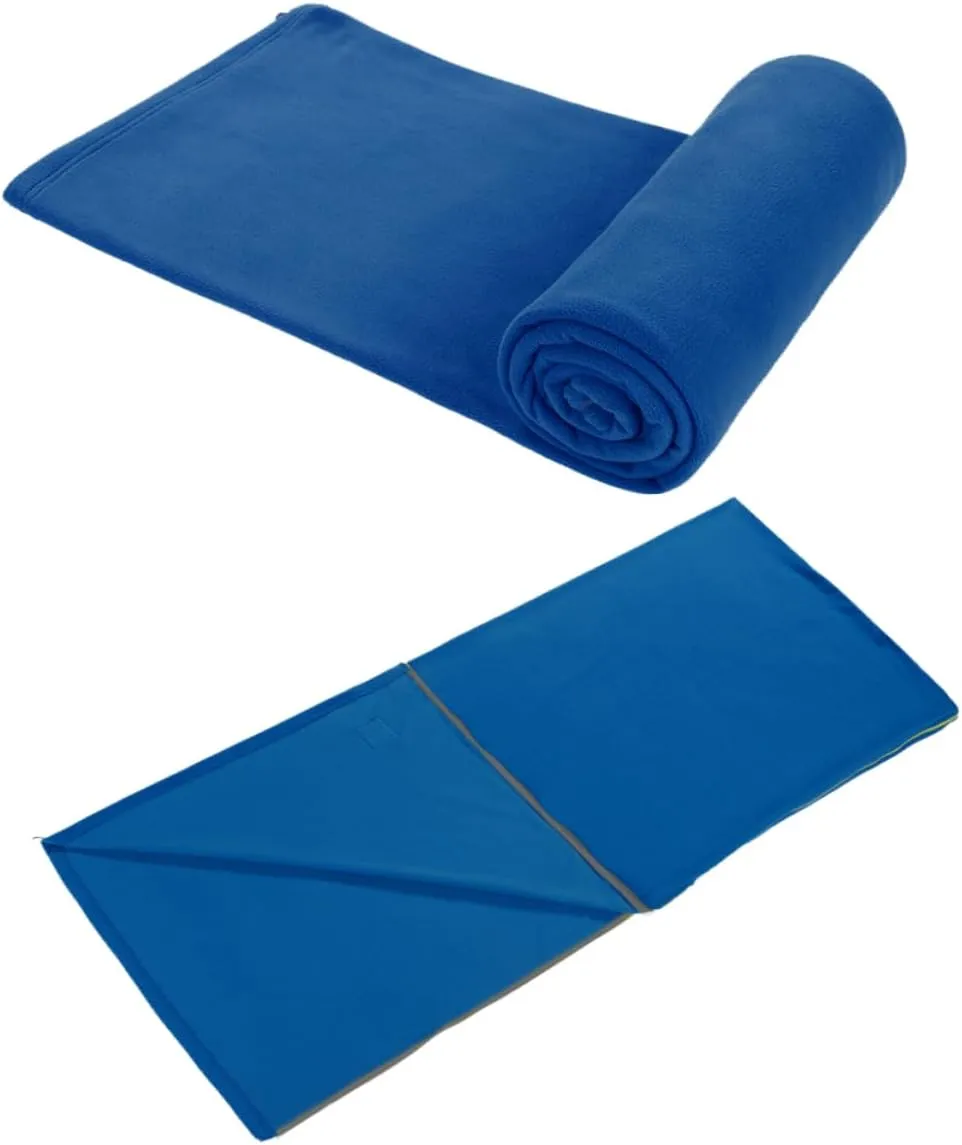 Happyyami Fleece Camping Sleeping Bag Lightweight Waterproof with Storage Bag for Outdoor Home Use
