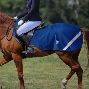 Harrison Howard Climax Horse Sheet Waterproof/Fleece Lining Horse Blanket with Hi-Vis Features Superb Night Safty on Road-Nautical Blue M