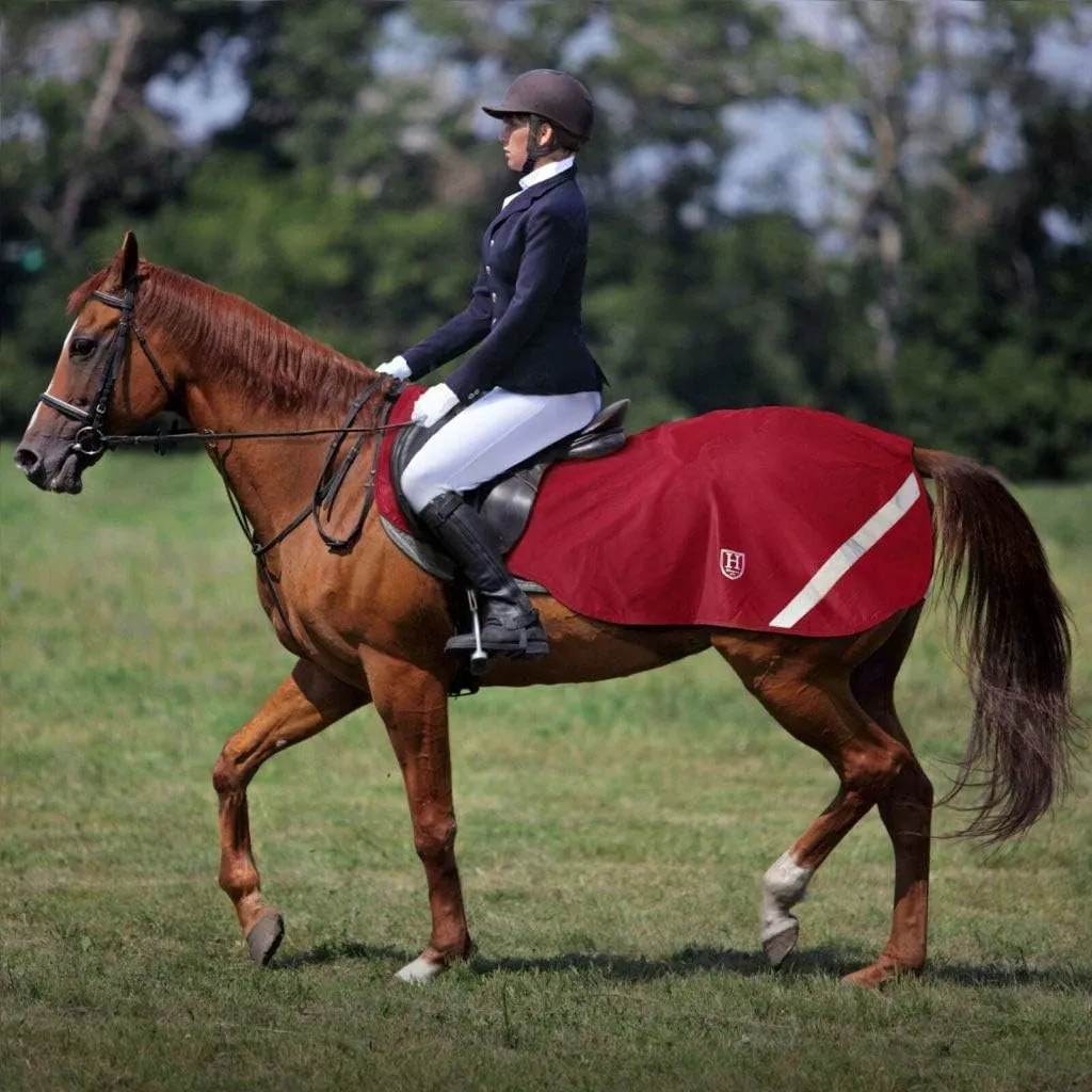 Harrison Howard Climax Horse Sheet Waterproof/Fleece Lining Horse Blanket with Hi-Vis Features Superb Night Safty on Road-Red M