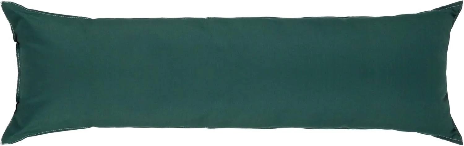 Hatteras Hammocks Green Long Hammock Pillow, Sunbrella Fabric, Hook & Loop Fasteners, Extra Wide Size, Handcrafted in The USA