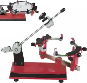 Heavy Hammer Tennis Stringing Machine – Desktop Racket Stringer with Six-Point Positioning Frame, 360° Rotation, and Auxiliary Kit for Tennis, Squash, and Badminton Rackets.