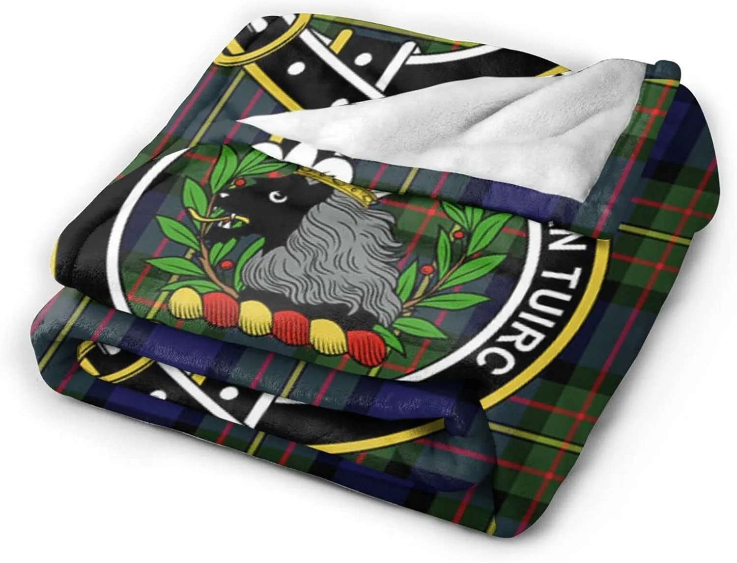 Hei Bai.JZQ Ultra Soft Flannel Fleece Blanket, Maclaren Modern Tartan Clan Badge Comfort Throw Blanket Home Decor for Couch Sofa 50"x40"