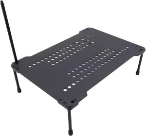 Height Adjustable Camping Table, Carbon Steel Aluminum Folding Portable Picnic Table for Outdoor BBQ Fishing Hiking