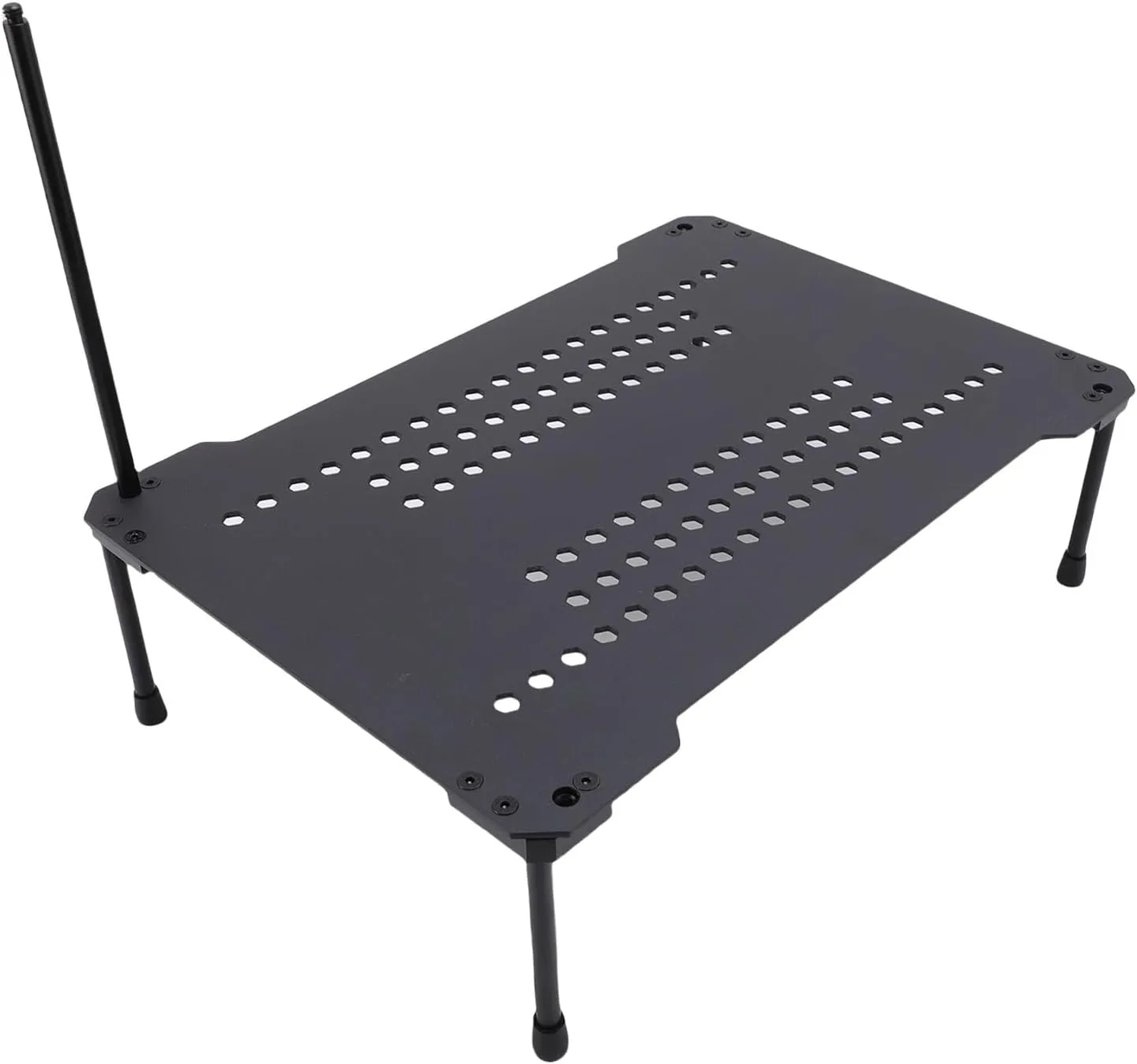 Height Adjustable Camping Table, Carbon Steel Aluminum Folding Portable Picnic Table for Outdoor BBQ Fishing Hiking