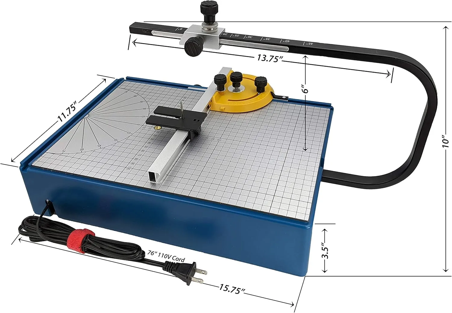 Hercules Hot Wire Foam Cutter Table with Foot Control Pedal – Tabletop Hotwire Cutter for Cutting, Forming and Sculpting Styrofoam and Other Foam Materials (Corded 110V AC)