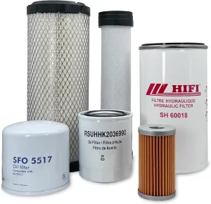HERO Maintenance Filter Kit For CASE D45 Compact Tractor Filters Compatible With OEM 87300179 87300181 86402050 87300042 SBA340500850 SBA340501030 PIN # HBA0005005 & ABOVE (10/00-12/02), MSU-CA-0127