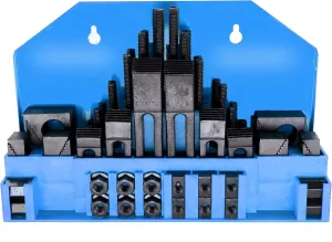 HFS(R) 58pcs 5/8" Slot 1/2"-13 Stud Hold Down Clamp Clamping Set Kit Bridgeport Mill Steel, Heat Treated