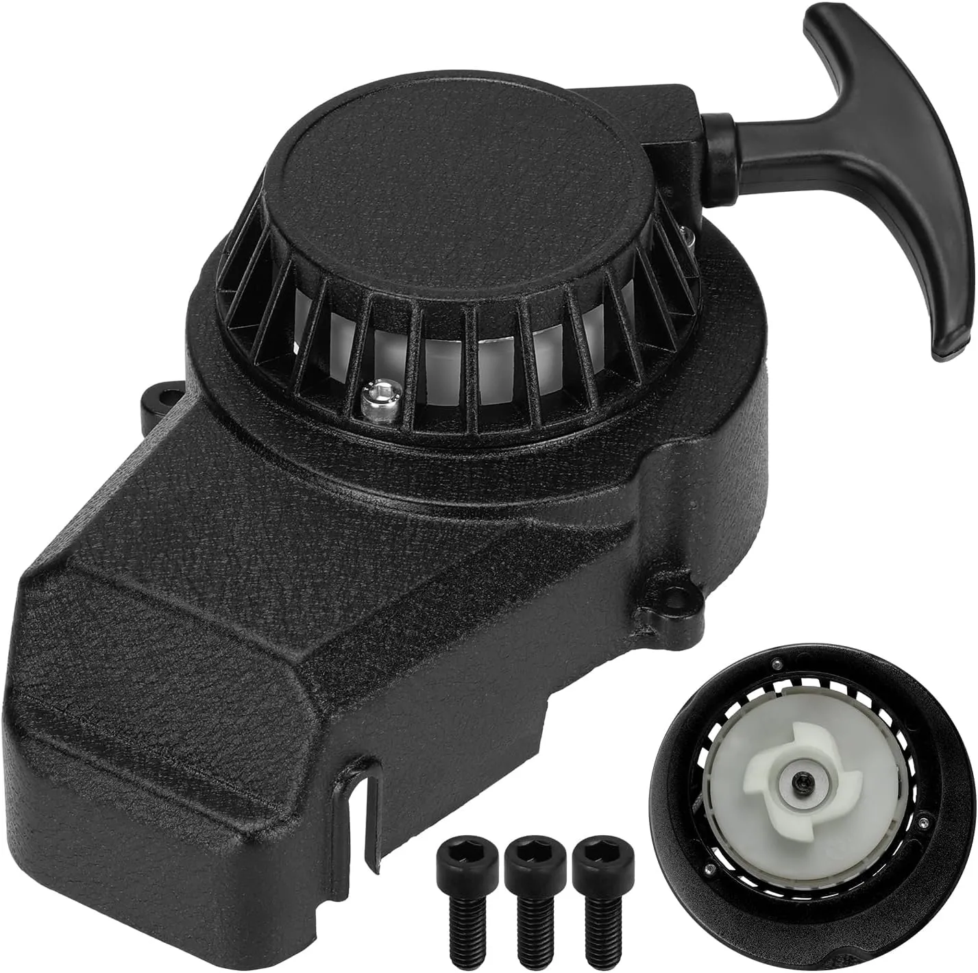 HIAORS Alloy Recoil Pull Starter Compatible with SYX Moto 50cc Dirt Bike 47cc 49cc 2 Stroke SSR SX50 Apollo Coolster QG-50 Xpro Holeshot Hawk DRX Mini Kids Pit Pocket ATV Quad 4 Wheeler Parts
