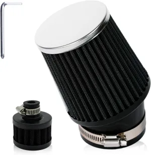 High Performance Air Filter Cleaner Kit for Predator 212cc 79cc Coleman CT200U CT100U 196cc 6.5 Hp Engine Mini Bike Go Kart GX160 GX200 GX390 420cc Motor Powersports Parts (Obsidian Black)