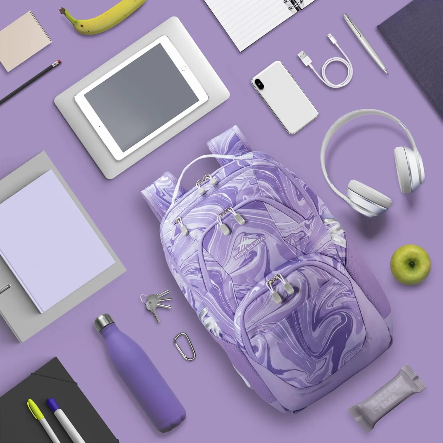 High Sierra Swoop Backpack with Laptop Pocket   Tablet Sleeve, Fits most 17” Laptops, 30L, Lavender