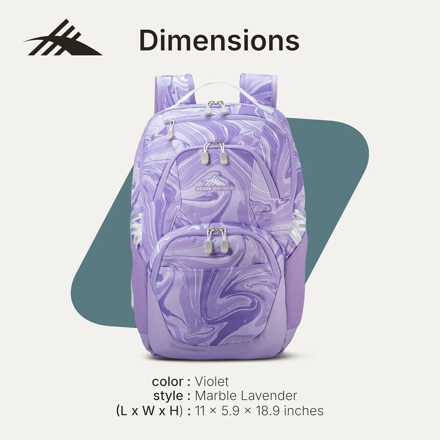 High Sierra Swoop Backpack with Laptop Pocket   Tablet Sleeve, Fits most 17” Laptops, 30L, Lavender