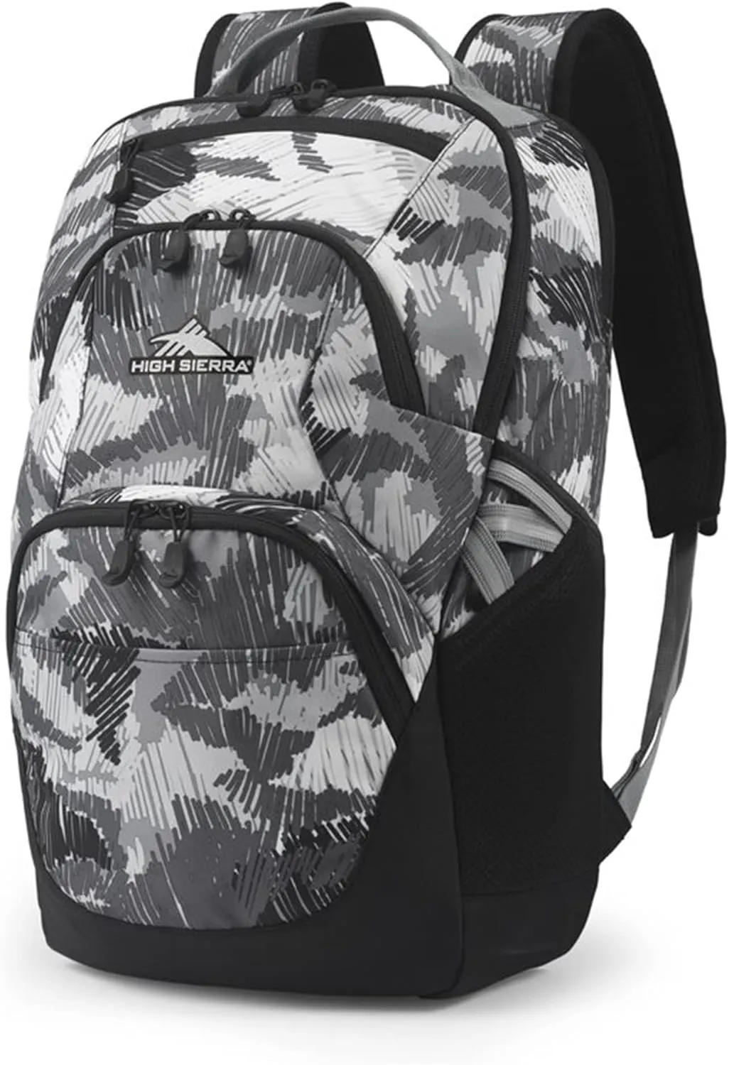 High Sierra Swoop SG Backpack, Travel or Work Laptop Bookbag with Drop Protection Pocket, and Tablet Sleeve, One Size, Scribble Camo