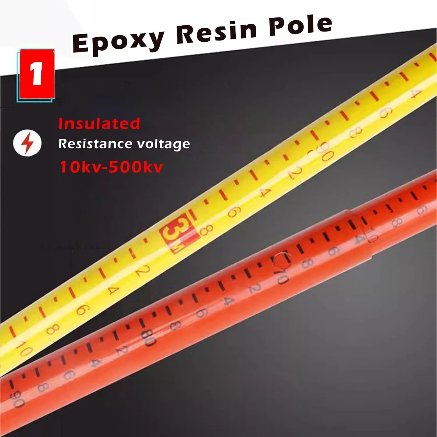 High-voltage Measuring Rods with Portable Bag, Lightweight measuring sticks for height, Tower Rule Power Measurement/Street Light Maintenance(59ft)