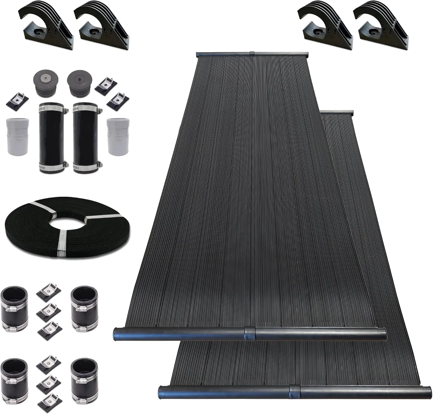 Highest Performing Design - DIY Solar Pool Heater Kit - 15-20 Year Life Expectancy (2-4x10 / 1.5" I.D. Header)