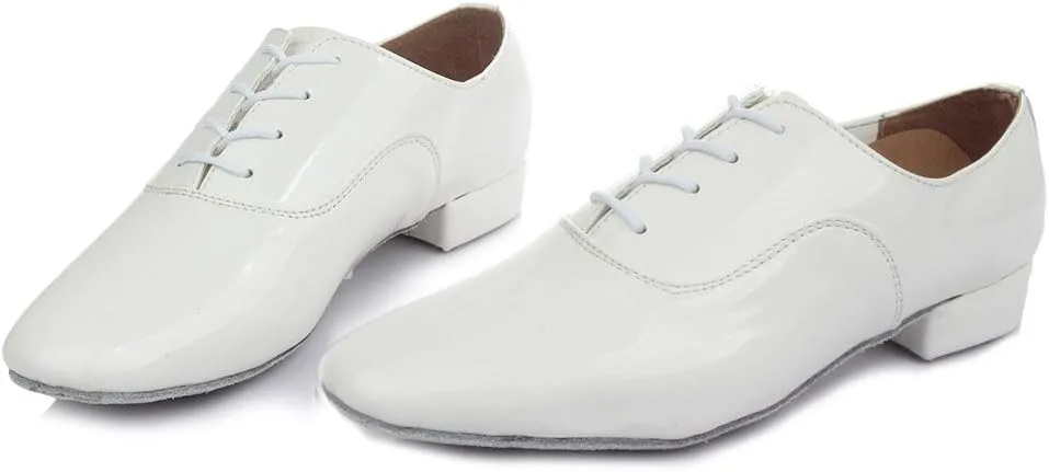 HIPPOSEUS Men's Latin Ballroom Dance Shoes Tango Morden Rumba Social Dance Shoes Low Heel,Model 703