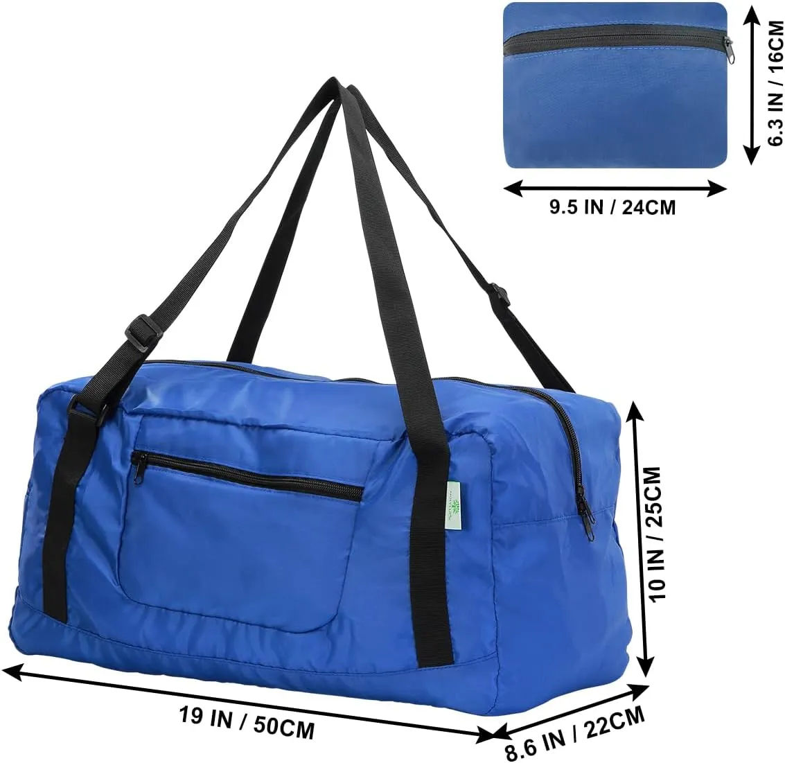HOLYLUCK Foldable Travel Duffel Bag For Women & Men Luggage Great for Gym (Blue)