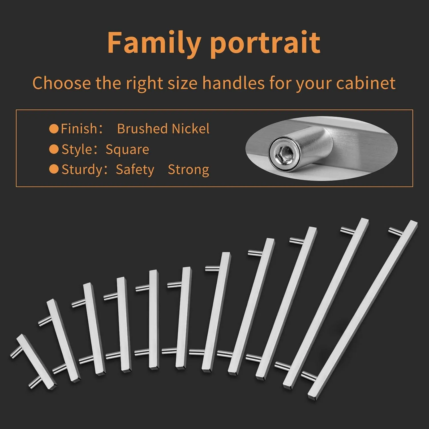 homdiy | 30 Pack 5in Hole Centers | Cabinet Handles Nickel Drawer Pulls Stainless Steel, Bar Handle Pull with Brushed Nickel Finish | Kitchen Cabinet Hardware/Dresser Drawers J22SN