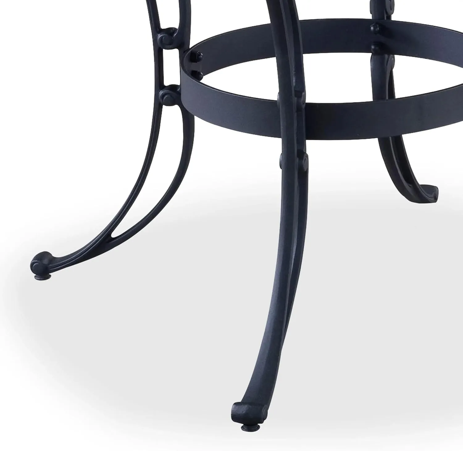 Homestyles 6654-308 5 Piece Outdoor Dining Set, 42" Table, Black