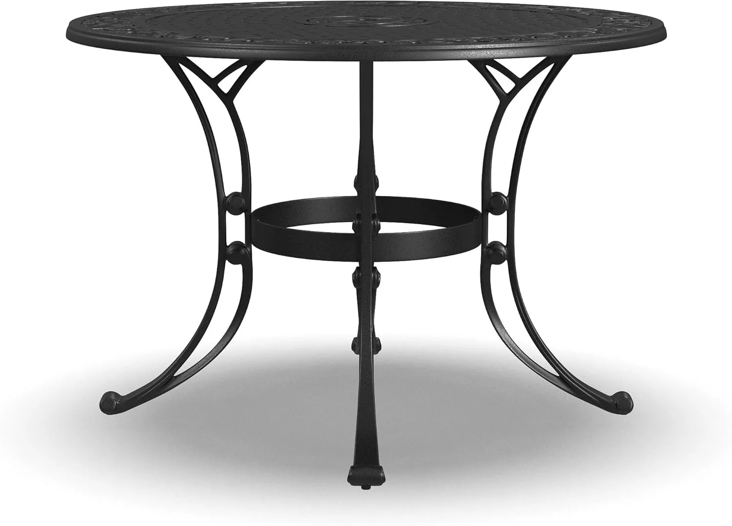Homestyles 6654-308 5 Piece Outdoor Dining Set, 42" Table, Black
